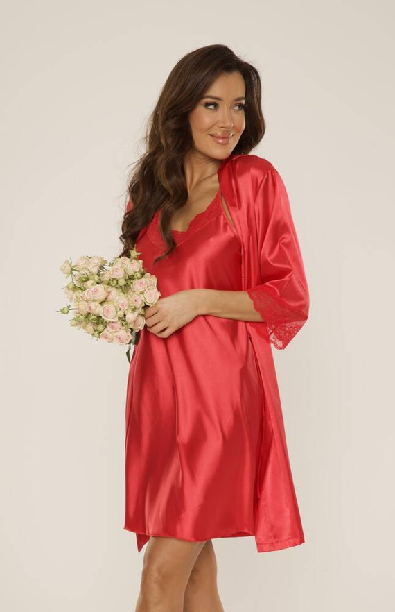 679 Synthia Dámská košile De Lafense - červená