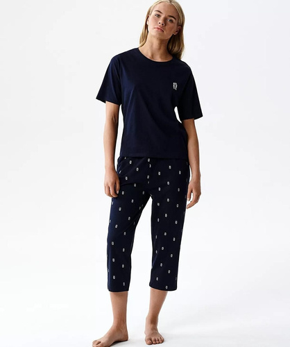 Dámské pyžamo Atlantic NLP-511 100% bavlna pohodlí 3/4 kalhoty