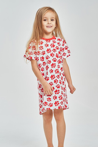 Dívčí noční košile Taro 3549 Nela červená 100% bavlna