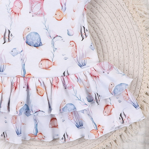 ABN-5486 Dětské šaty Underwater World Nini - organická bavlna, lehké a měkké