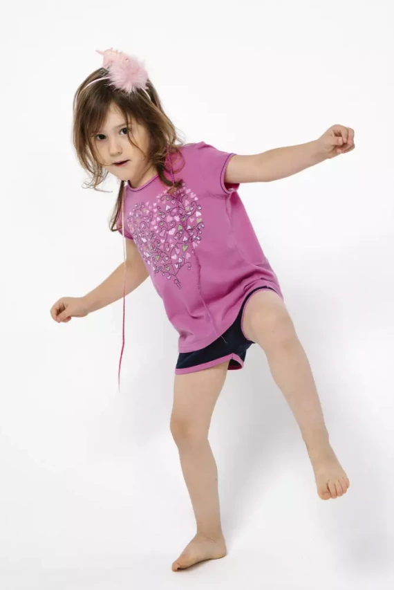 Ontega Dívčí pyžamo Italian Fashion - amarant/ tmavě modrá