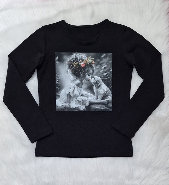 Kiss Dětská halenka Bambarillo černá- žerzej | Pohodlí a styl