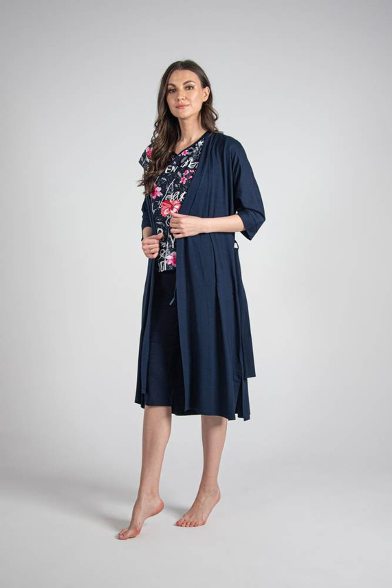 676 Dámské pyžamo s podrážkou Forex - tmavě modré