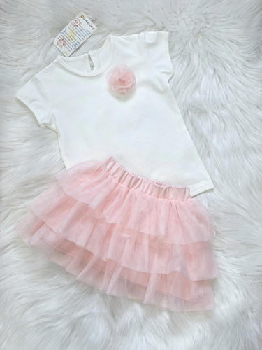 Dívčí halenka Bambarillo krémová elegantní pohodlná pro dívku pink