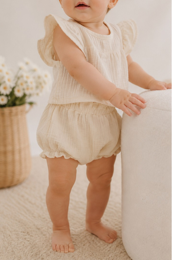 Mamatti BY50003 mušelínové bloomers kraťásky pro miminko na léto