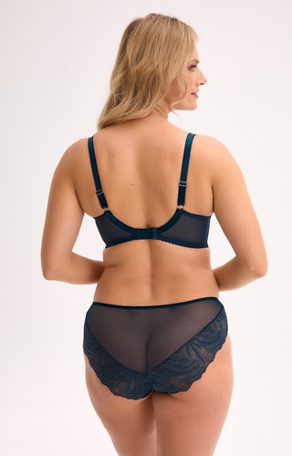 BS 1228 Isla Semi-Soft podprsenka - poloprůhledná, krajková, elegantní modrá Gaia