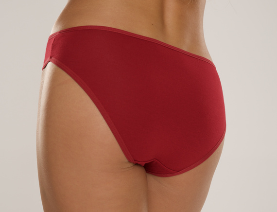 004 Limited Dámské kalhotky De Lafense - klasické, nízký střih, viskóza - vínové