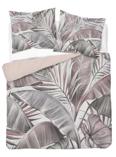 5435 A 3D povlečení z mikrovlákna Tropical Leaves Powder - Detexpol
