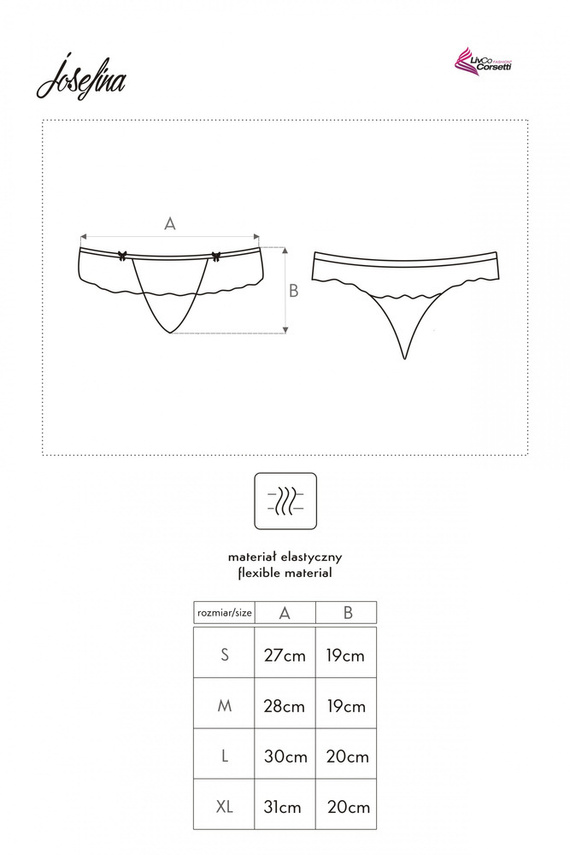 Josefina White LC 6063 Dámská tanga LivCo Corsetti Fashion