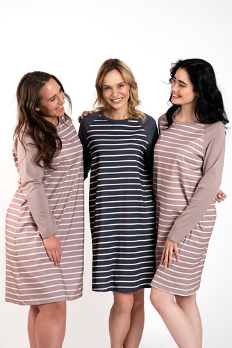 Noční košile Oda Italian Fashion - grafitový potisk