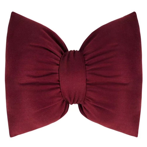 Eurofirany Vánoční polštář bordó 45x55 - sametová mašle