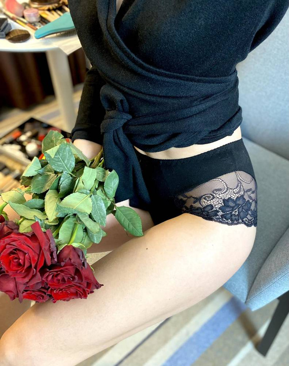 530 Iness Kalhotky s vysokým sedem De lafense - černé