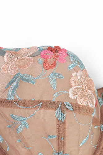Mediolano Romantic Soft 19248 měkká podprsenka pro velké poprsí krajka