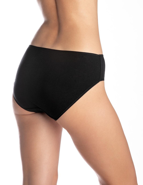 Dámské kalhotky L-120BI-94 Lama černo-červeno-bavlněné, 3 balení, pohodlné a klasické