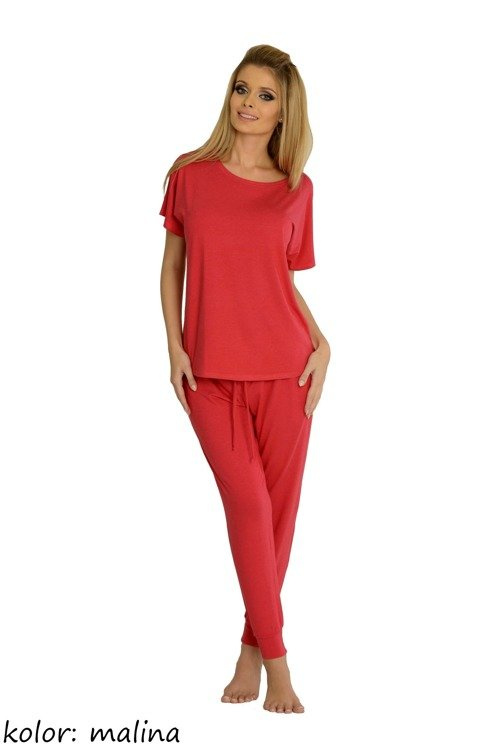524 Paula Dámské pyžamo De Lafense - malinové