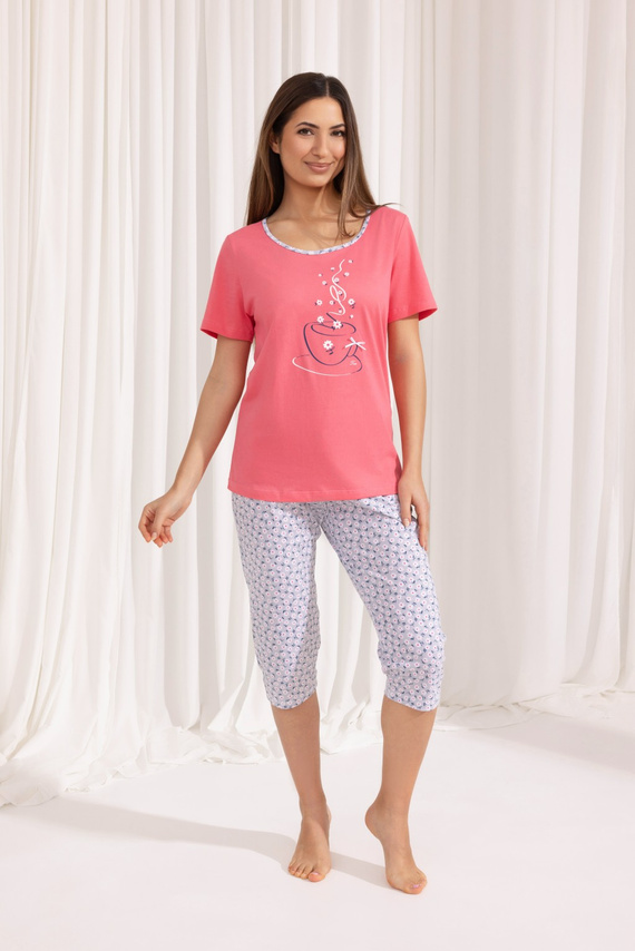 685 Dámské pyžamo Regina - korálová barva