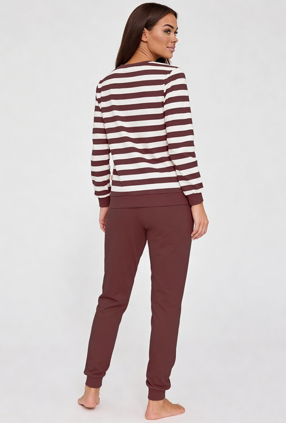 Dámské pyžamo Cornette Molly 635/475 čokoládové – 100% bavlna komfort