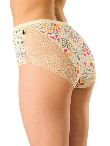 Dámské kalhotky LPF 570 maxi z bavlny s krajkou – balení 2 ks