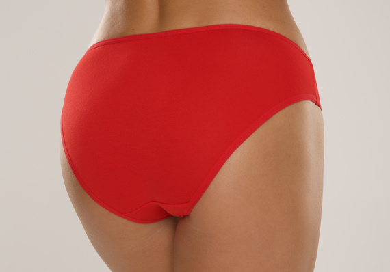 004 Limited Dámské kalhotky De Lafense - klasické, nízký střih, viskóza - červené