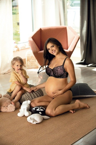 3050 Vyztužená kojicí podprsenka Lupoline - černá