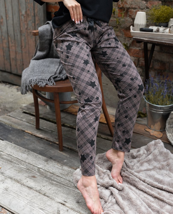 Sensis Reach For The Stars Dámské pyžamo - černohnědé