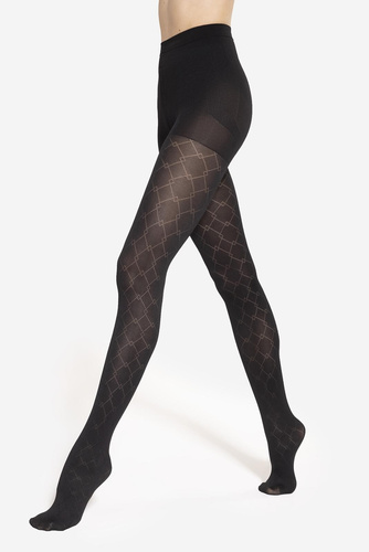 Modeline 07 Gatta punčocháče - 40 den, push-up, geometrický vzor