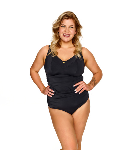 Jednodílné plavky Lupoline Zenith černé soft bez kostic