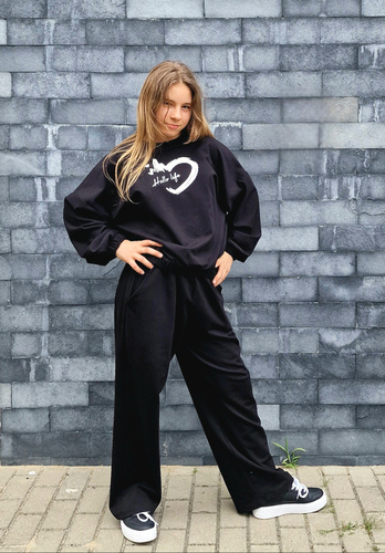 Gaja Dětská mikina Bambarillo černá | Elastická bavlněná mikina