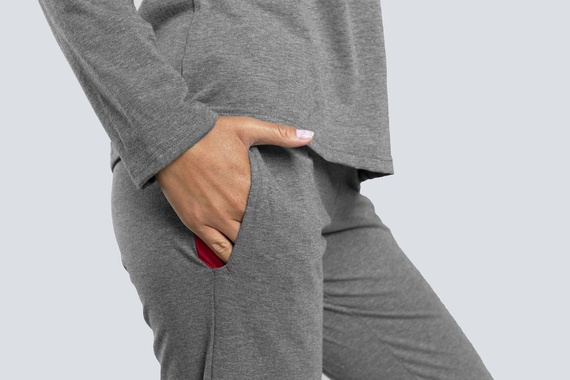 Accent Dámské pyžamo délka. rukáv, délka. kalhoty Italian Fashion - tmavá melanž