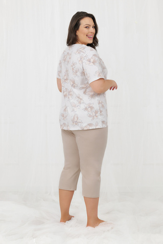 Dámské bavlněné pyžamo Empiria Italian Fashion krátký rukáv 3/4 kalhoty