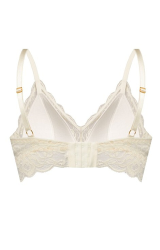 Kaja 02 Měkká podprsenka s kosticí Mefemi sand - krajková, měkká, pohodlná, s ozdobnou mašlí