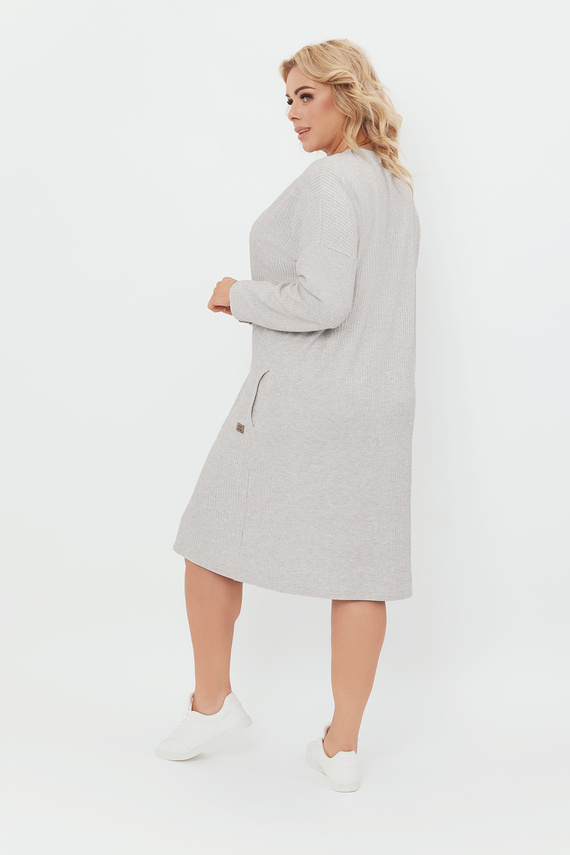 Dámská tunika s dlouhým rukávem Avira Italian Fashion - světlý melír