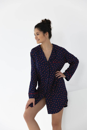 Noční košile Sophia s rozepínáním od Sensis - tmavě modrá