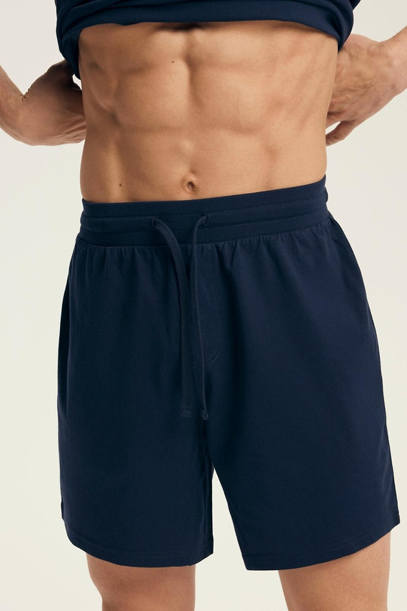 Pánské pyžamo Core 43462 Legend Henderson navy blue - bavlna, krátký rukáv, v krabici