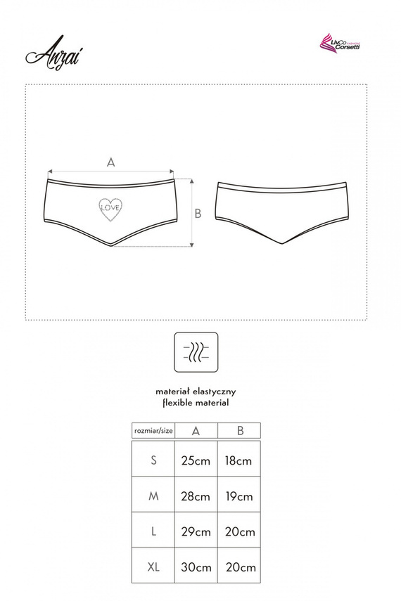 Anzai Dámské kalhotky LivCo Corsetti Fashion černá