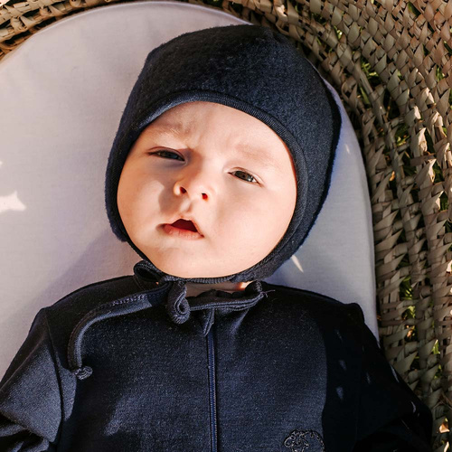 Merino Kojenecká čepice Eevi navy blue - 100% merino vlna, termoregulace