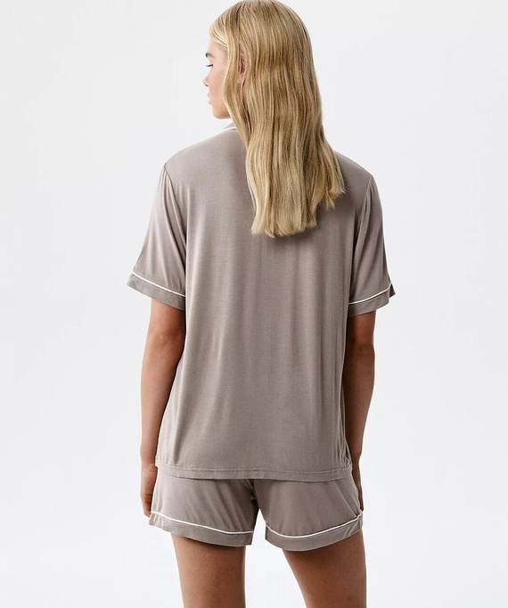 Dámské pyžamo Atlantic NLP-496 z modalu na knoflíky s kraťasy – komfort