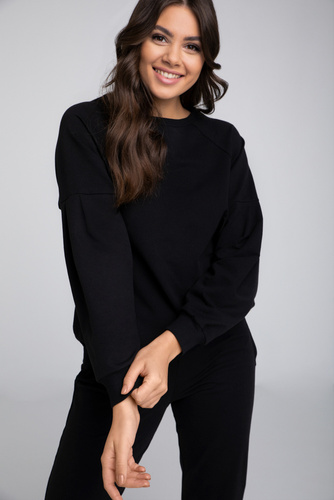 Parma Dámská souprava s dlouhým rukávem, kalhoty Italian Fashion - černá