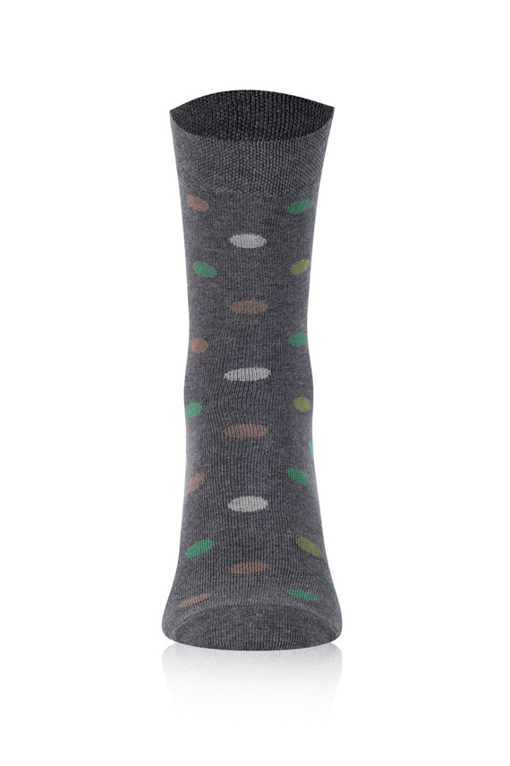 M21 Pánské dlouhé ponožky Italian Fashion - c.melanžová/zelená