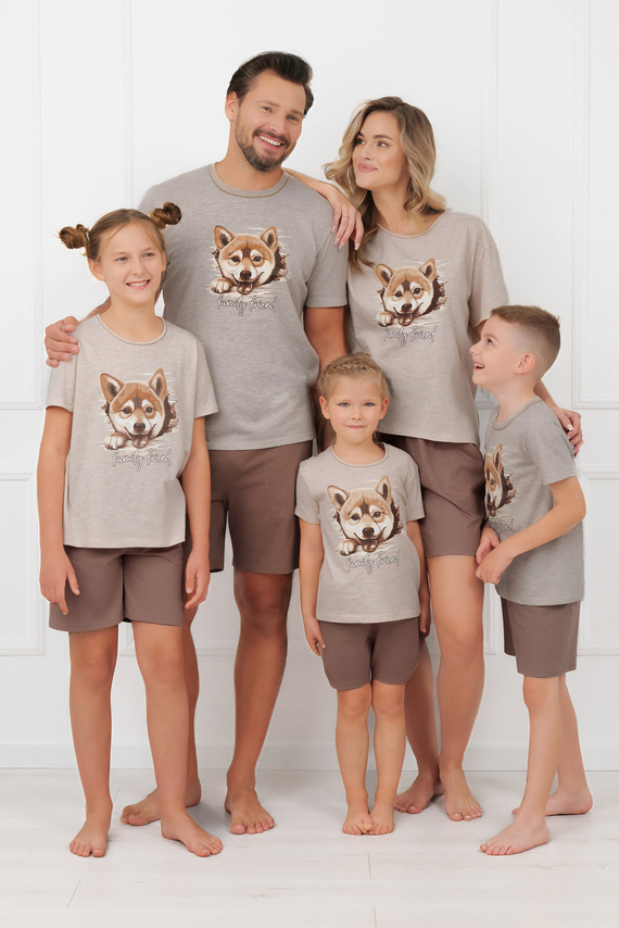 Dívčí pyžamo Shiba Italian Fashion 100% bavlna šortky