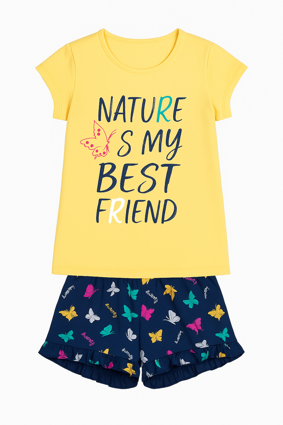 Mariposa Dívčí pyžamo Italian Fashion - žluté/modré