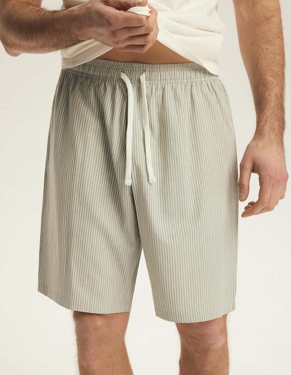 Pánské pyžamo Henderson 43454 Nigri krémové – 100% bavlna na léto