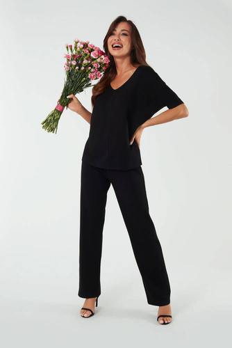 Soler Dámské dlouhé kalhoty Italian Fashion - černé