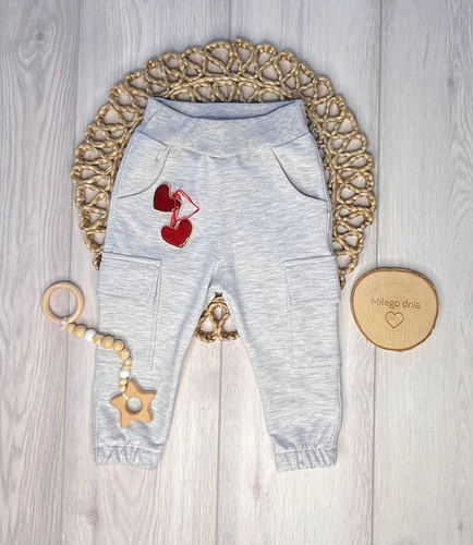 Dětské kalhoty joggery Mamatti SJ08 šedý melír – měkké a poho