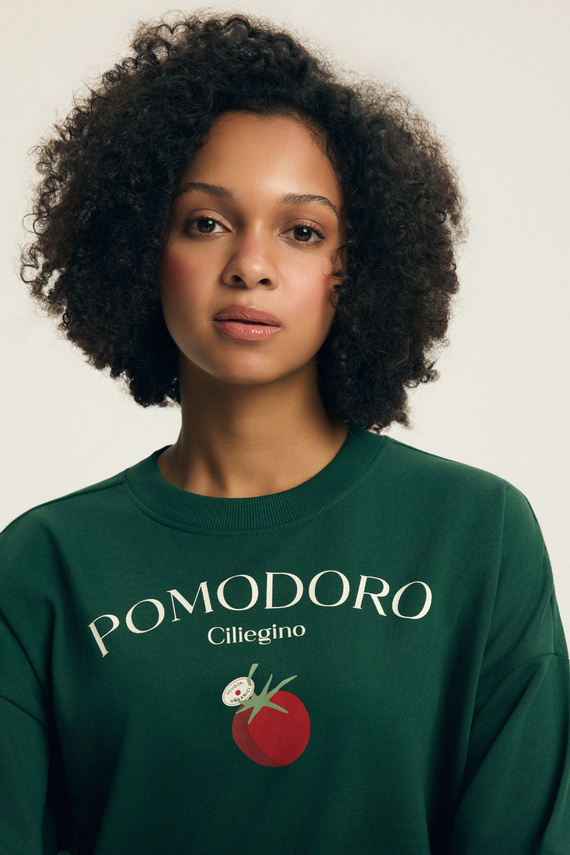 Dámská mikina Dessie Henderson z bavlny, lehce zateplená, s potiskem