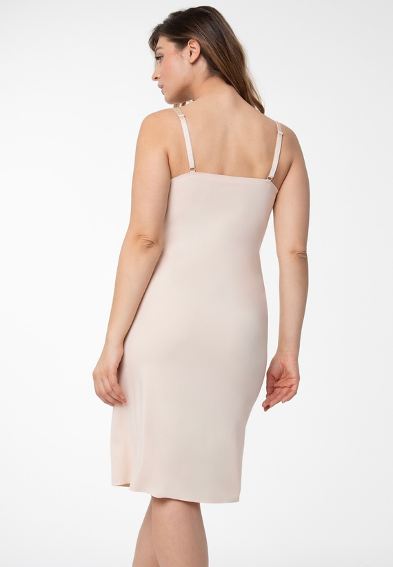 Soft & Smooth slip Julimex Long beige - bezešvý, pohodlný, neviditelný pod oblečením