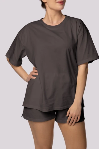 Bliss dámské pyžamo s krátkým rukávem Mona graphite