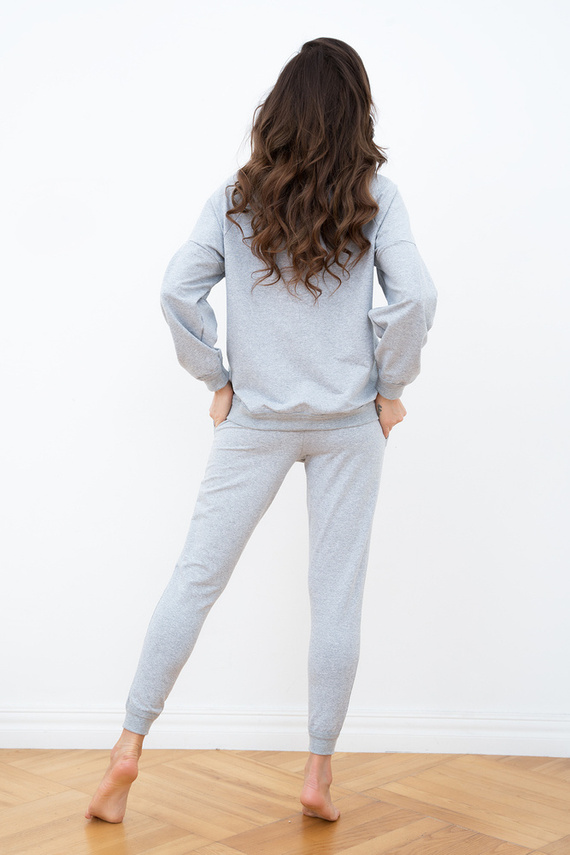 Parma Dámský komplet s dlouhým rukávem, kalhoty Italian Fashion - šedý