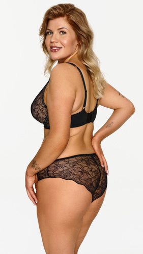 2608 Podprsenka Lupoline - černá krajková podprsenka s kosticí