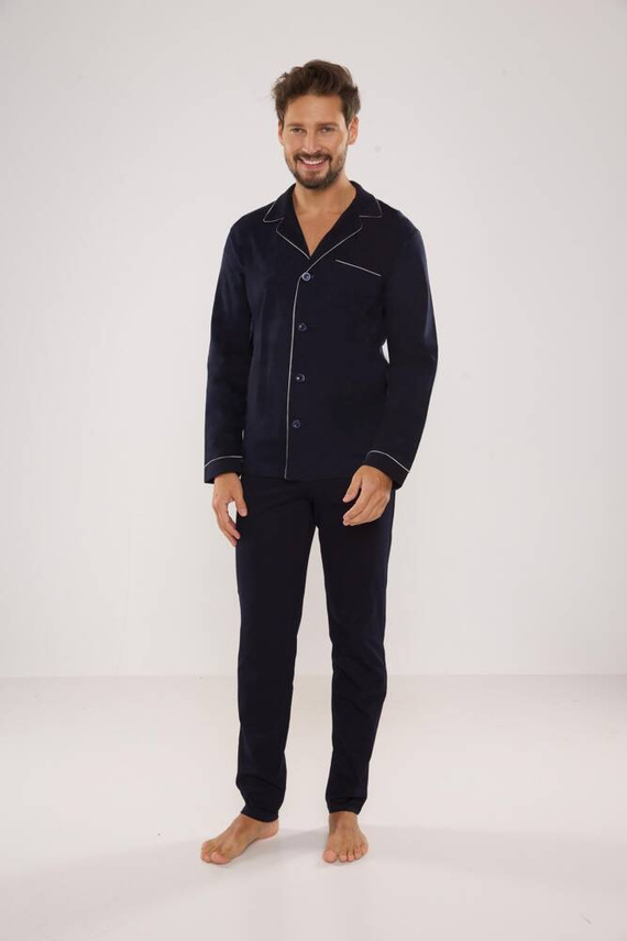 729 Norberto Pánské pyžamo De Lafense - tmavě modré